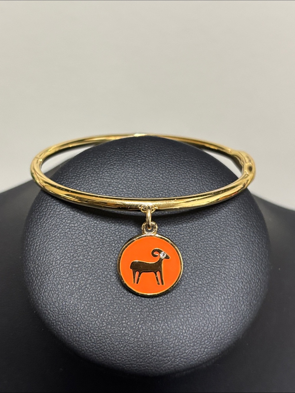 Kate spade Aries Charm Horoscope She Piques Their Curiosity Gold Bangle Bracelet